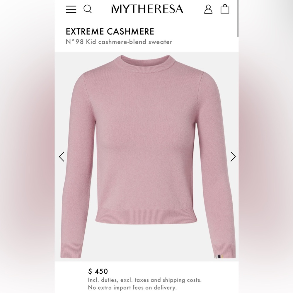 EXTREME CASHMERE N°98 Kid cashmere-blend sweater in Rosa pink